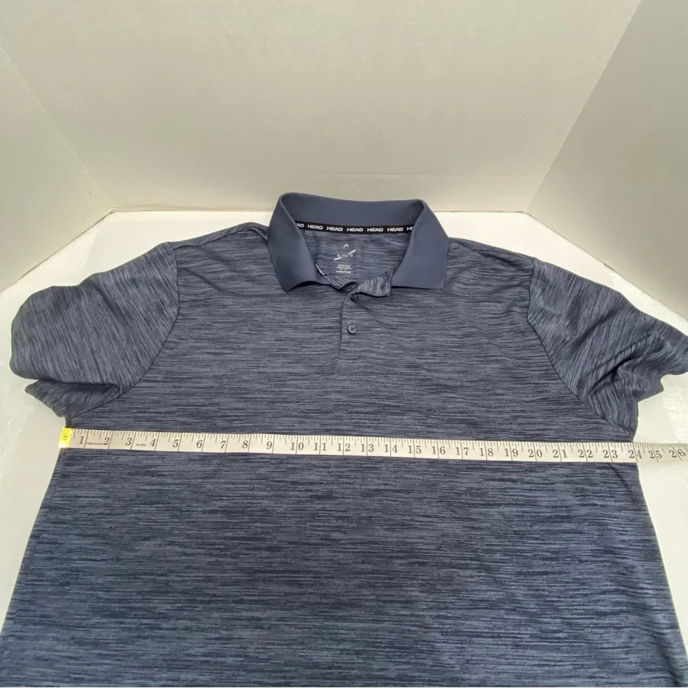 Head Tennis Polo Men's Size XL Blue Short Sleeve Collared Knit with Gray Logo